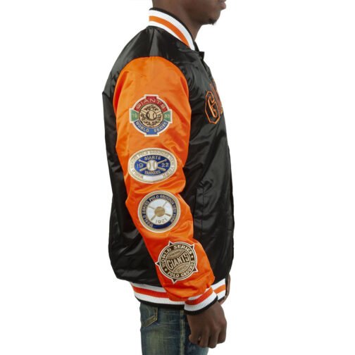 Champs Patches San Francisco Giants Black/Orange Satin Jacket - Image 5