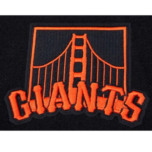 San Francisco Giants Varsity Black and White Jacket - Image 4