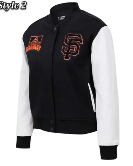 San Francisco Giants Black and White Varsity Jacket