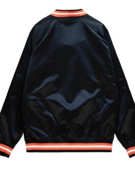 San Francisco Giants Black Lightweight Satin Orange Rib Jacket