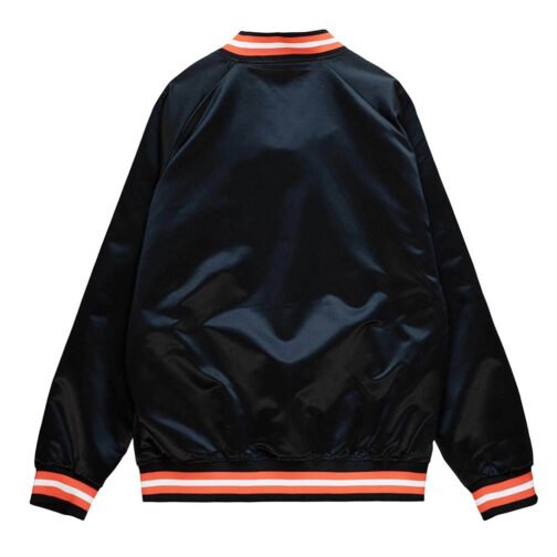 San Francisco Giants Black Lightweight Satin Orange Rib Jacket - Image 2
