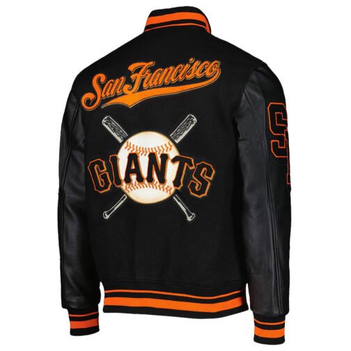 Varsity San Francisco Giants Mash Up Black Jacket - Image 6