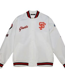 San Francisco Giants City Collection White Varsity Satin Jacket