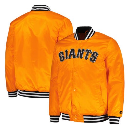 San Francisco Giants Cross Bronx Fashion Orange Jacket - Image 3