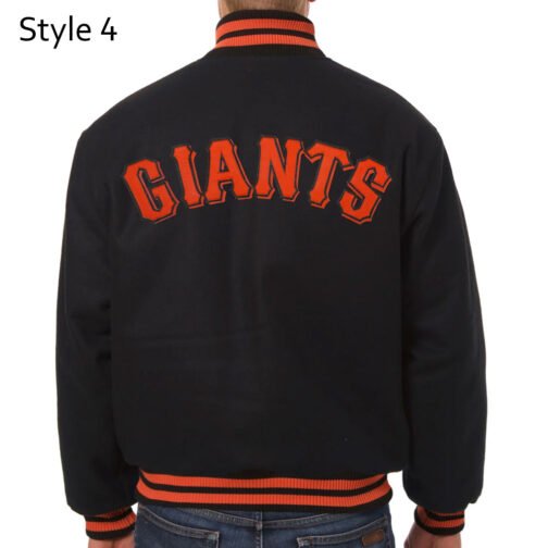 San Francisco Giants Varsity Black All-Wool Jacket - Image 7