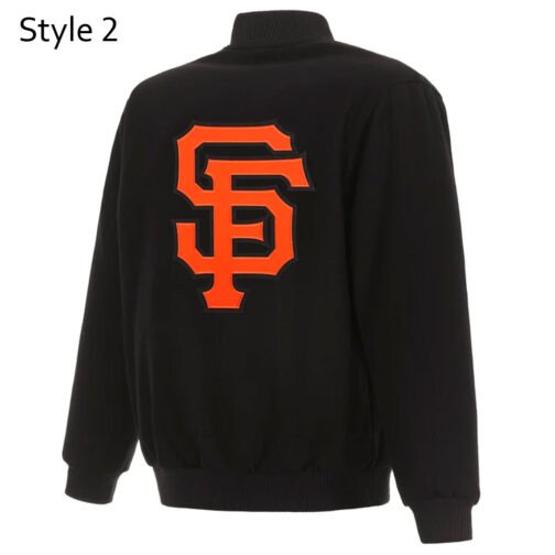 San Francisco Giants Varsity Black All-Wool Jacket - Image 5