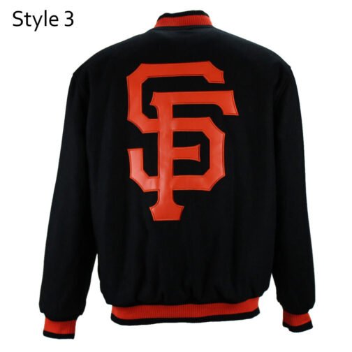 San Francisco Giants Varsity Black All-Wool Jacket - Image 6