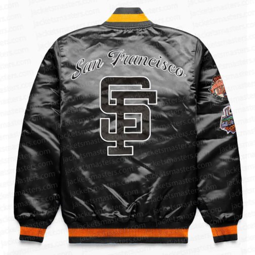 San Francisco Giants Exclusive Black Satin Jacket - Image 2