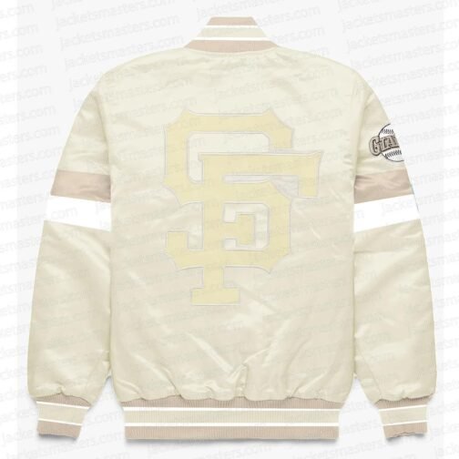 San Francisco Giants Home Game Pearl Varsity Satin Jacket - Image 2