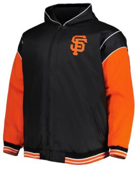 San Francisco Giants Black and Orange Hoodie Jacket
