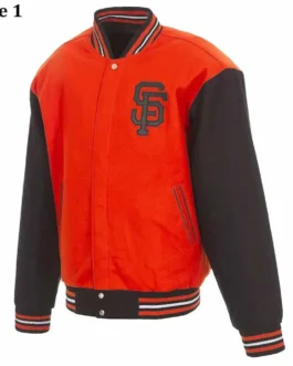 San Francisco Giants Varsity Orange/Black Wool Jacket