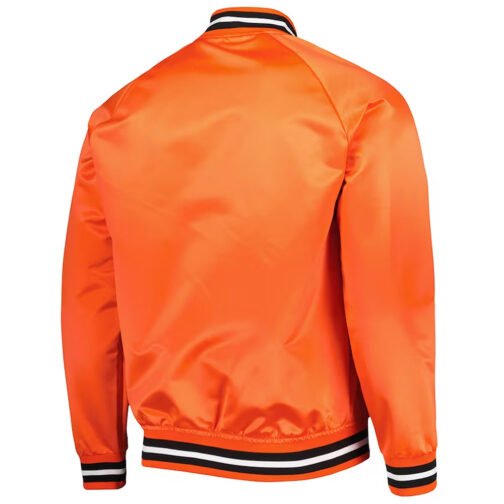 San Francisco Giants Orange Satin Raglan Full-Snap Jacket - Image 2