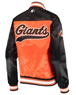 San Francisco Giants The Legend Orange and Black Satin Jacket