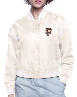 San Francisco Giants Printed Logo Varsity Satin Jacket