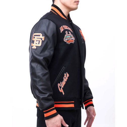 San Francisco Giants Retro Classic Rib Varsity Jacket - Image 5