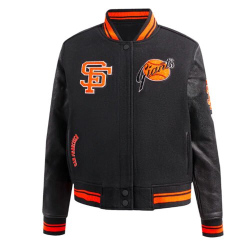 Retro Classic Rib San Francisco Giants Varsity Jacket - Image 2
