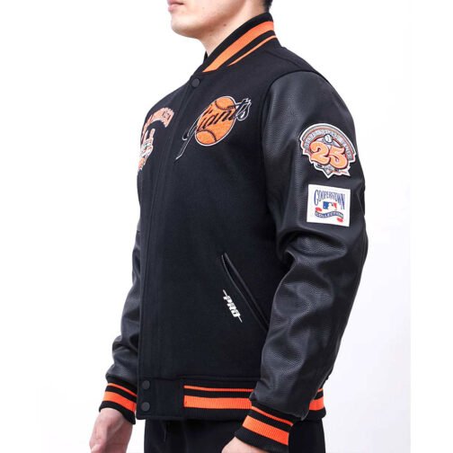 San Francisco Giants Retro Classic Rib Varsity Jacket - Image 7