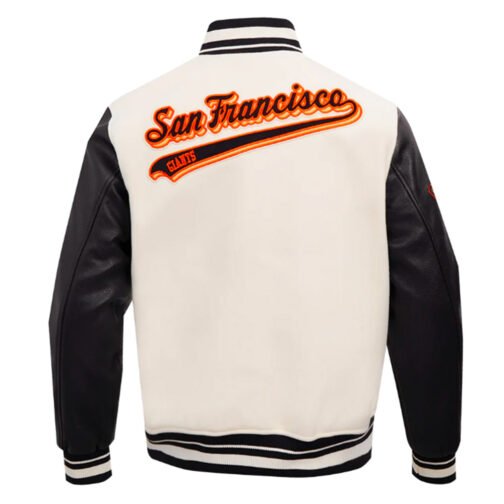 San Francisco Giants Script Tail Classic Rib Varsity Jacket - Image 3