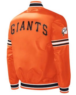 Starter Slider San Francisco Giants Satin Full-Snap Orange Jacket