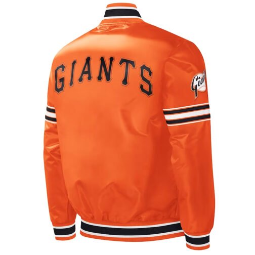 Starter Slider San Francisco Giants Satin Full-Snap Orange Jacket - Image 2