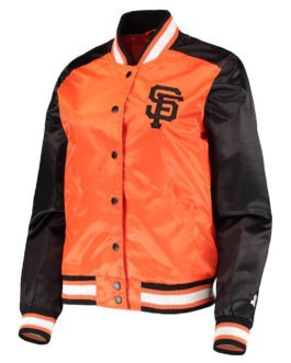 San Francisco Giants The Legend Orange and Black Satin Jacket