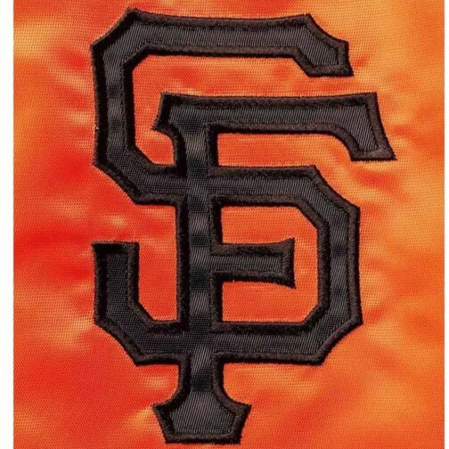 San Francisco Giants The Legend Orange and Black Satin Jacket - Image 4