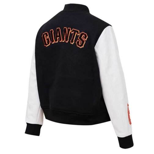 San Francisco Giants Varsity Black and White Jacket - Image 2
