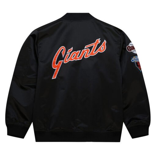 San Francisco Giants Vintage Logo Lightweight Satin Jacket - Image 2