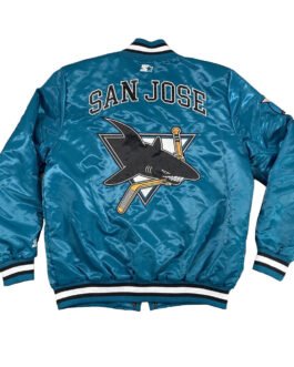 San Jose Sharks 30th Anniversary Teal Blue Satin Jacket