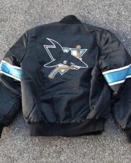San Jose Sharks 90’s Black Bomber Jacket