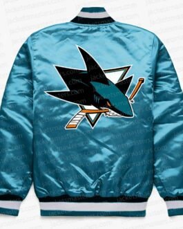 San Jose Sharks Aqua Green Satin Jacket
