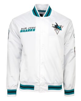 San Jose Sharks City Collection White Satin Jacket