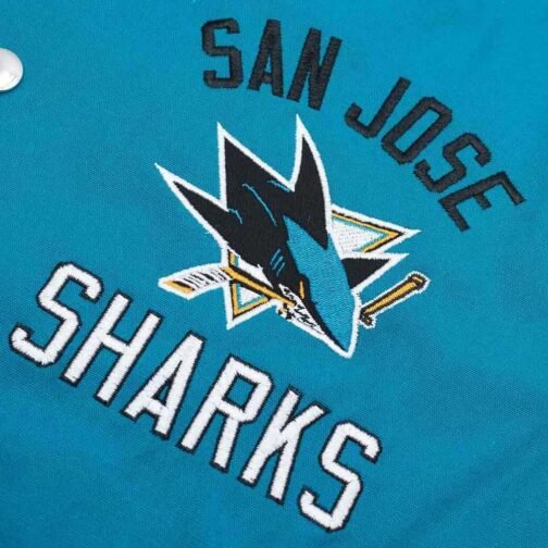 San Jose Sharks Tailback Teal Varsity Jacket - Image 3