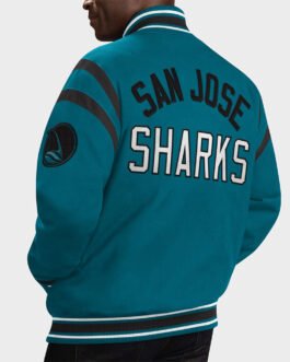 San Jose Sharks Tailback Teal Varsity Jacket