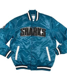 San Jose Sharks 30th Anniversary Teal Blue Satin Jacket