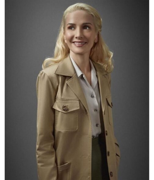Natalia Oreiro Santa Evita Mid Length Beige Cotton Coat - Image 4