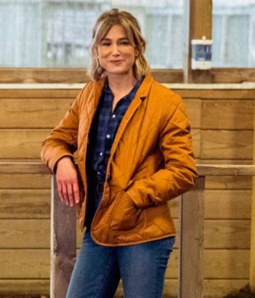Jen Landon FBI Most Wanted Brown Quilted Jacket - Image 8