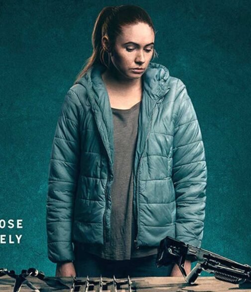Dual Karen Gillan Puffer Blue Jacket