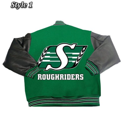 Saskatchewan Roughriders Varsity Wool/Leather Jacket - Image 3