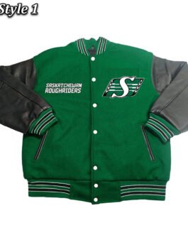Saskatchewan Roughriders Varsity Wool/Leather Jacket