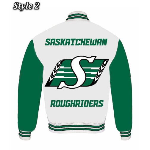 Saskatchewan Roughriders Varsity Wool/Leather Jacket - Image 4