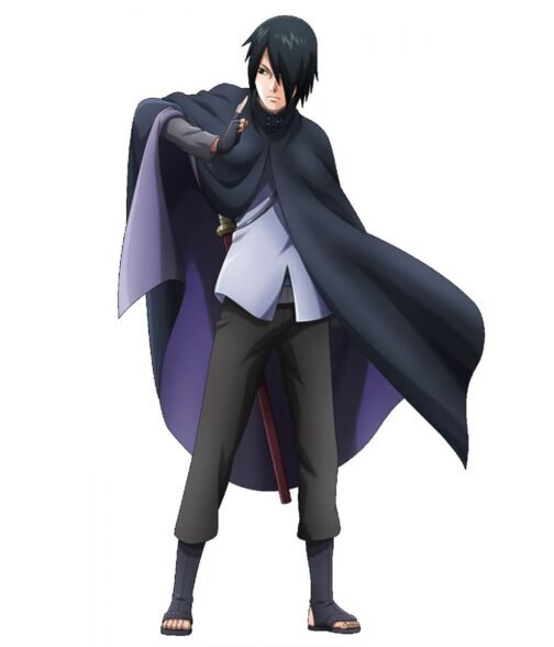 Sasuke Uchiha Boruto Wool Black Cape - Image 2
