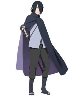 Sasuke Uchiha Boruto Wool Black Cape