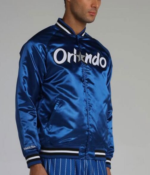 Orlando Magic Blue Lightweight Satin Jacket - Image 4