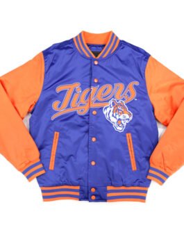 Savannah State Blue and Orange Baseball Jacket