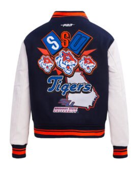 Savannah State University Homecoming Navy Varsity Jacket