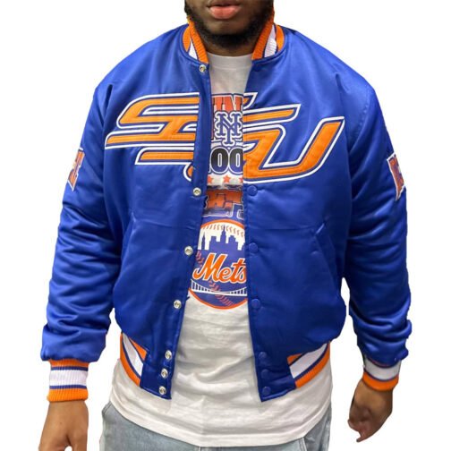 Savannah State University Royal Satin Jacket - Image 3