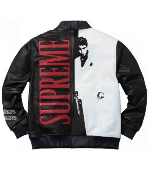 Scarface Tony Montana Bomber Leather Jacket - Image 3