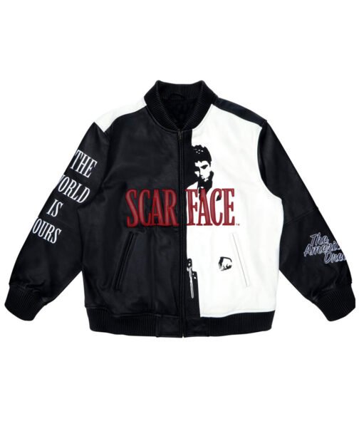 Scarface Tony Montana Bomber Leather Jacket - Image 4