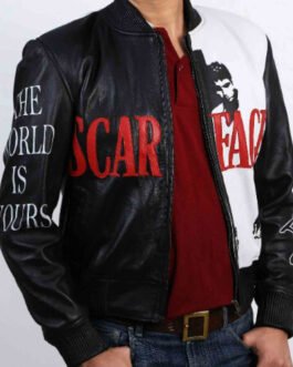 Scarface Tony Montana Bomber Leather Jacket